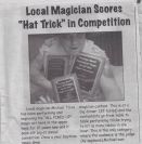 Local Magician Scores "Hat Trick" in Competition